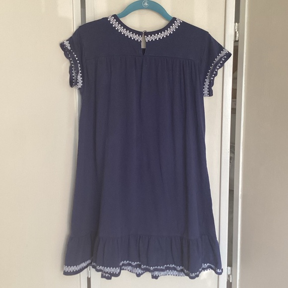 VINEYARD VINES dress Sz 14 Island Lattice navy cotton EUC - Picture 8 of 9